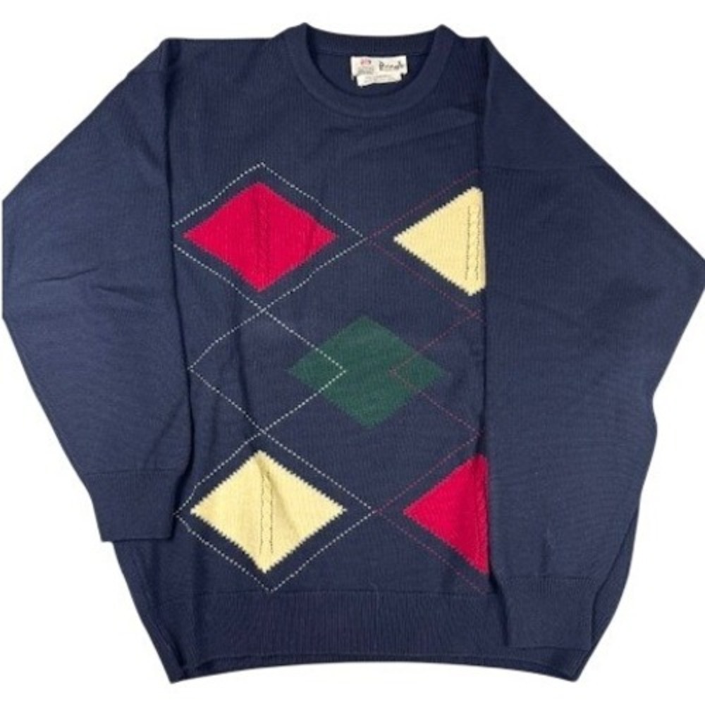 Pringle‎ of Scotland Men's Large Vintage Argyle Lambswool Classic Sweater